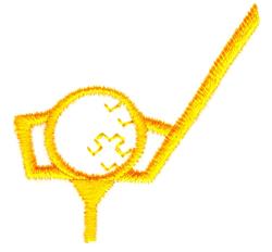 quick stitch outline machine embroidery pattern - Putting Outline for Golf Towels