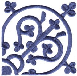 Quilt Corner - 4x4 corner detailed machine embroidery design for festive table runners