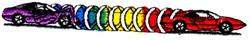 beginner-friendly car machine embroidery pattern - Rainbow Car for Car Show Accessories