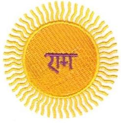 sunflower beginner-friendly machine embroidery - Ram Sun for decorative pillow covers