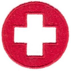 cross beginner-friendly machine embroidery - Red Cross for patchwork quilt blocks