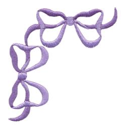 quick stitch corner machine embroidery pattern - Ribbon Corner for decorative pillow covers