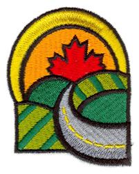 Road To Canada - 4x4 leaf detailed machine embroidery design for kitchen tea towels