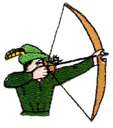 quick stitch hood machine embroidery pattern - Robin Hood perfect for Event Banners
