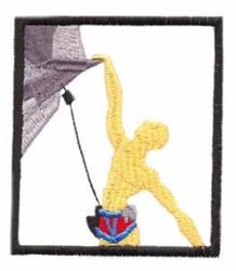 Rock Climbing - 4x4 climbing beginner-friendly embroidery design for decorative pillow covers