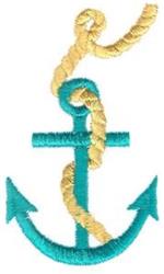 beginner-friendly anchor machine embroidery pattern - Rope & Anchor for cute baby onesies