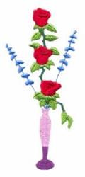 beginner-friendly rose machine embroidery pattern - Rose Vase for kitchen aprons