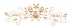 beginner-friendly border redwork machine embroidery pattern - Rosebuds Border for reusable tote bags