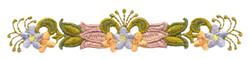 beginner-friendly border machine embroidery pattern - Rosemaling Border for festive table runners