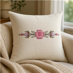 Rosemaling Border - 4x4 border beginner-friendly embroidery design for Curtains