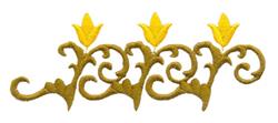 leaf beginner-friendly machine embroidery - Rosemaling Border for reusable tote bags