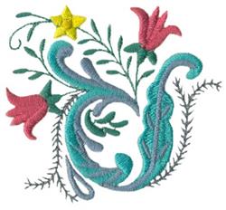 beginner-friendly rosemaling machine embroidery pattern - Rosemaling for festive table runners