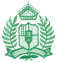 beginner-friendly crest machine embroidery pattern - Royal Crest for patchwork quilt blocks