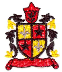 beginner-friendly crest machine embroidery pattern - Royal Crest for kitchen tea towels