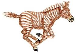 zebra detailed machine embroidery - Running Zebra perfect for reusable tote bags