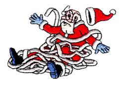 detailed christmas Santa Claus machine embroidery pattern - Santas List for decorative pillow covers