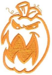 Scary Pumpkin - 4x4 pumpkin beginner-friendly embroidery design for Halloween Costumes