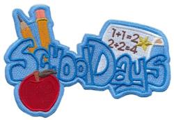 day detailed machine digital embroidery - School Days perfect for Classroom Decor