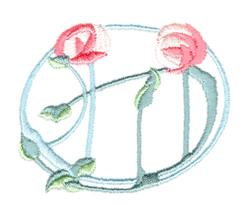 rose beginner-friendly machine embroidery - Scottish Rose for festive table runners