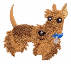 puppy dog detailed machine embroidery - Scottish Terrier perfect for reusable tote bags