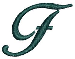 Script Capital F - 4x4 capital quick stitch embroidery design for reusable tote bags