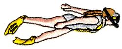 diver beginner-friendly machine embroidery - Scuba Diver perfect for Pool Floats