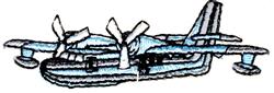 beginner-friendly seaplane machine embroidery pattern - Seaplane for kitchen tea towels