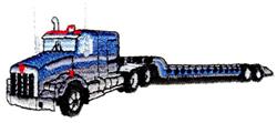 Semi Trailer - 5x7 trailer beginner-friendly embroidery design for cute baby onesies