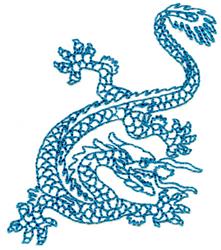 monster beginner-friendly machine embroidery - Serpent Line Drawing for decorative pillow covers