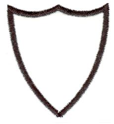 quick stitch outline machine embroidery pattern - Shield Outline for reusable tote bags