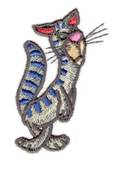 Shy Cat - 4x4 kitten beginner-friendly machine embroidery design for Home Textiles