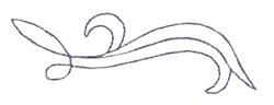 quick stitch flourish machine embroidery pattern - Single Flourish for kitchen aprons