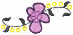 cutwork applique machine embroidery - Single Flower Cutwork for kitchen tea towels