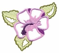 beginner-friendly leaf machine embroidery pattern - Single Flower for kitchen aprons
