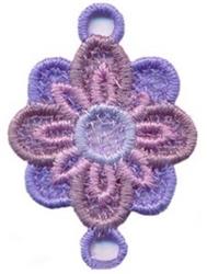 beginner-friendly loop FSL lace machine embroidery pattern - Single Flower End Loops for decorative pillow covers