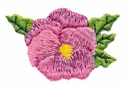 Single Pansy - 4x4 pansy beginner-friendly embroidery design for decorative pillow covers