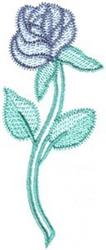 beginner-friendly rose machine embroidery pattern - Single Rose for patchwork quilt blocks
