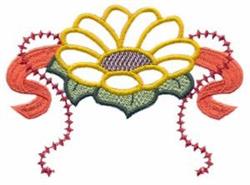 Single Sunflower - 5x7 sunflower detailed embroidery design for Kitchen Linens