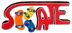 detailed skate machine digital embroidery pattern - Skate perfect for Sports Jerseys