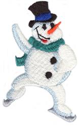 snowman beginner-friendly machine embroidery - Skating Snowman for Kids Pajamas