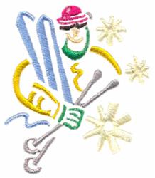 Ski Bum - 4x4 bum beginner-friendly machine embroidery design for Ski Lodge Decor