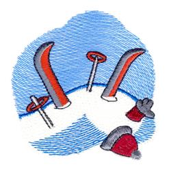 beginner-friendly winter wipeout machine embroidery pattern - Skiing Wipeout for Winter Jackets