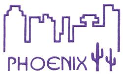Skylines ( Phoenix ) - 4x4 phoenix beginner-friendly embroidery design for reusable tote bags