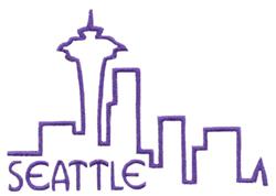seattle beginner-friendly machine embroidery - Skylines ( Seattle ) for patchwork quilt blocks