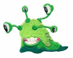 beginner-friendly creature machine embroidery pattern - Slimy Space Creature for T-Shirts