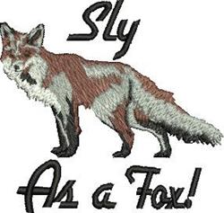 fox detailed machine digital embroidery - Sly As A Fox perfect for kitchen aprons