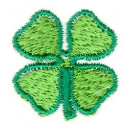 quick stitch leaf machine embroidery pattern - Small Shamrock for Holiday Decor
