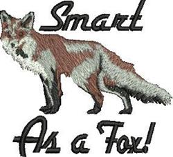 detailed fox machine embroidery pattern - Smart As A Fox perfect for reusable tote bags