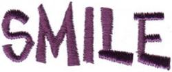 quick stitch smile machine embroidery pattern - Smile perfect for Memory Quilts