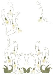 Snowdrops - snowdrop detailed machine embroidery design for Childrens Clothing